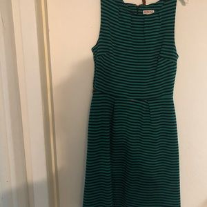 Green & blue mid length summer dress